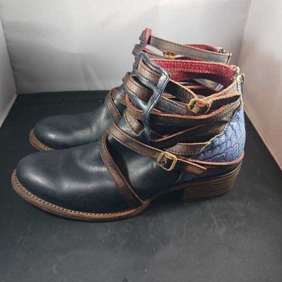 Freebird by Steven Stair Navy Blue Leather Ankle Boot size 6 - Picture 11 of 12